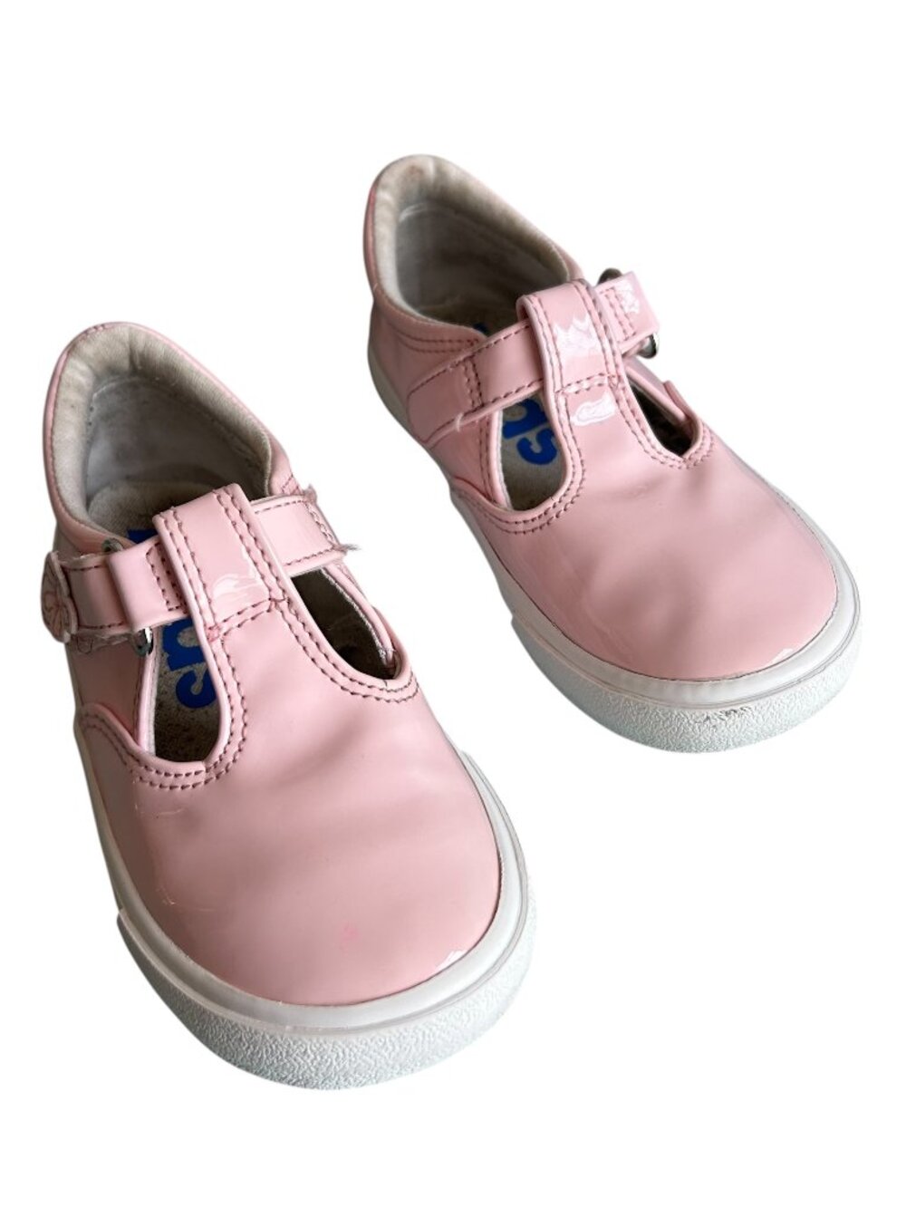 Keds Little Girl Daphne T-Strap Sneakers Pink Patent Mary Jane Size 9 Preppy